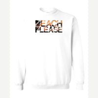 Beach Please — Crewneck Sweatshirt / White