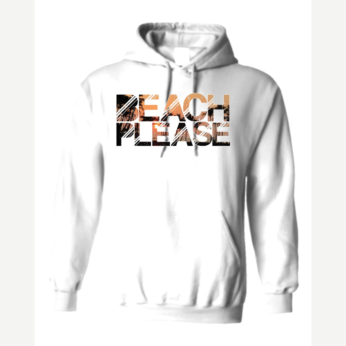 Beach Please — Hoodie / White
