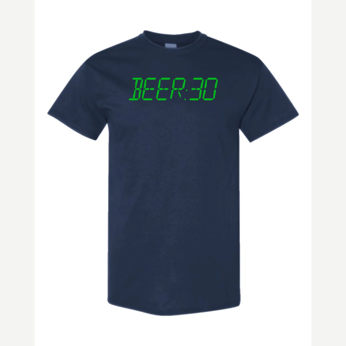 BEER:30 (Digital Clock) — Classic Tee / Navy