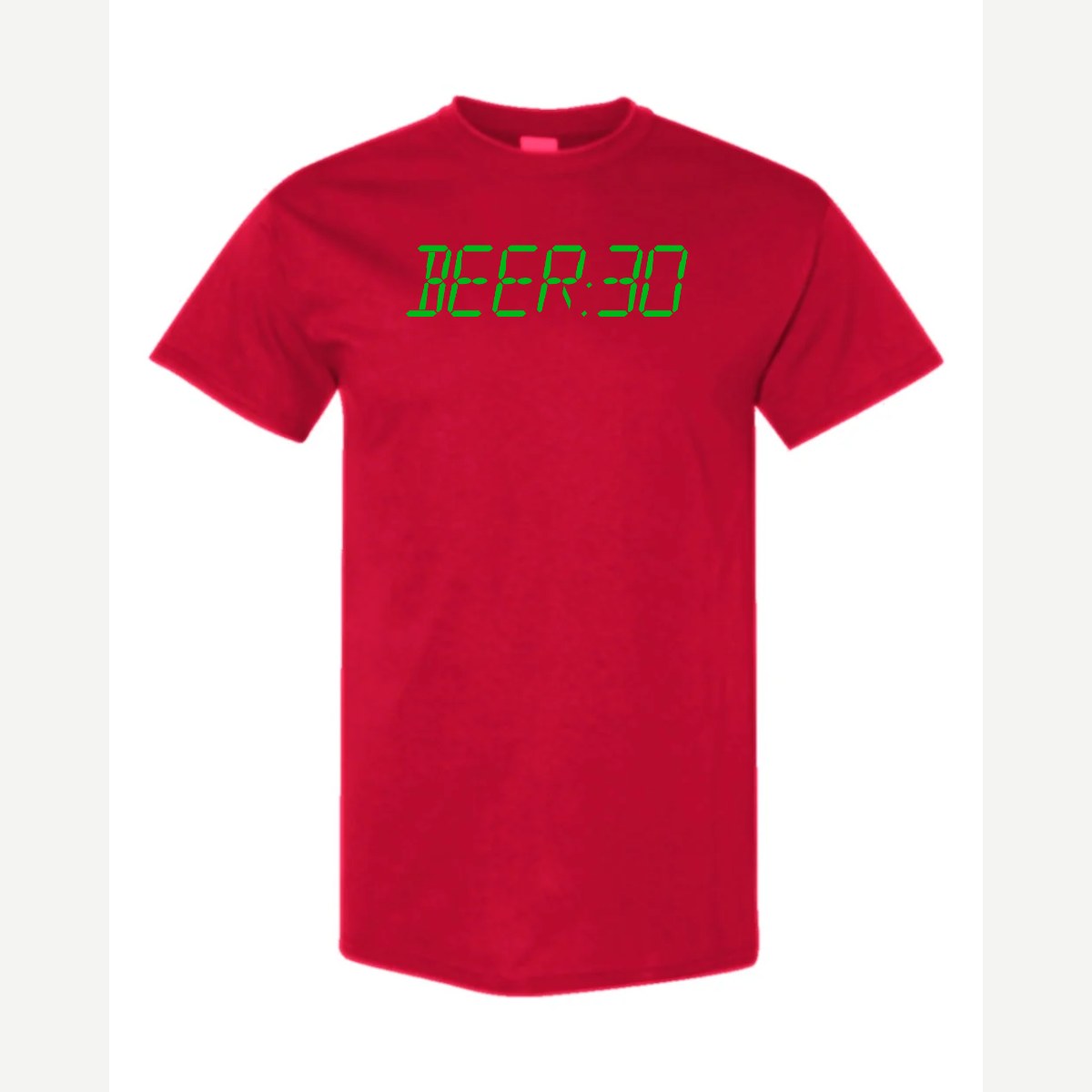 BEER:30 (Digital Clock) — Classic Tee / Red