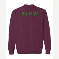 BEER:30 (Digital Clock) — Crewneck Sweatshirt / Maroon