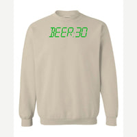 BEER:30 (Digital Clock) — Crewneck Sweatshirt / Sand
