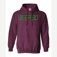 BEER:30 (Digital Clock) — Hoodie / Maroon