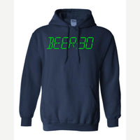BEER:30 (Digital Clock) — Hoodie / Navy