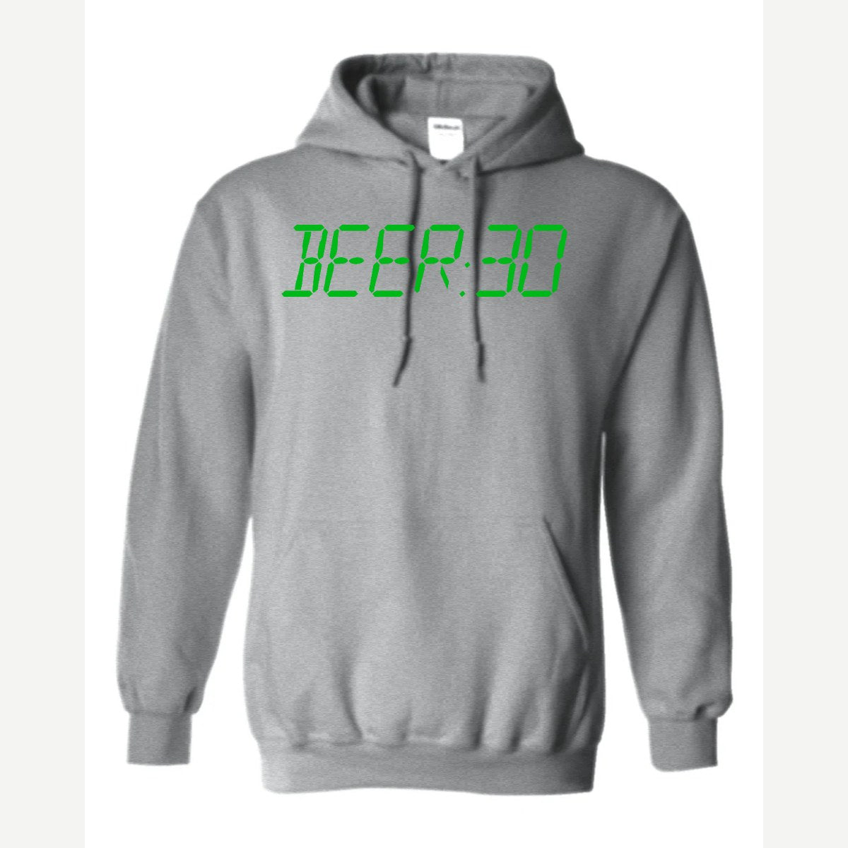 BEER:30 (Digital Clock) — Hoodie / Sport Grey