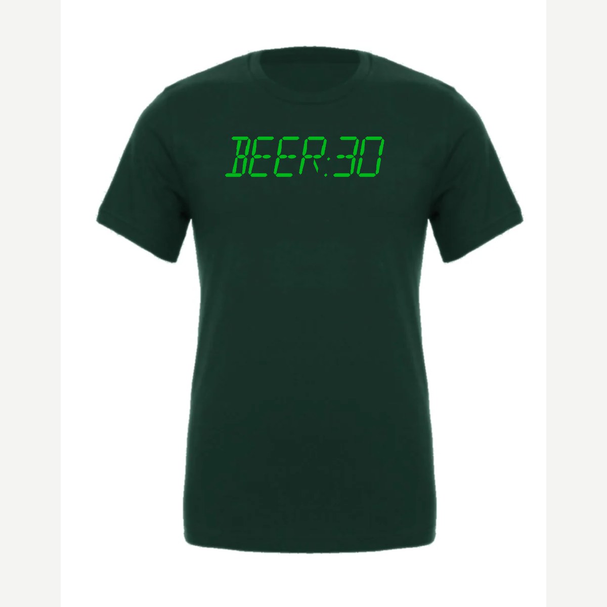 BEER:30 (Digital Clock) — Premium Tee / Forest