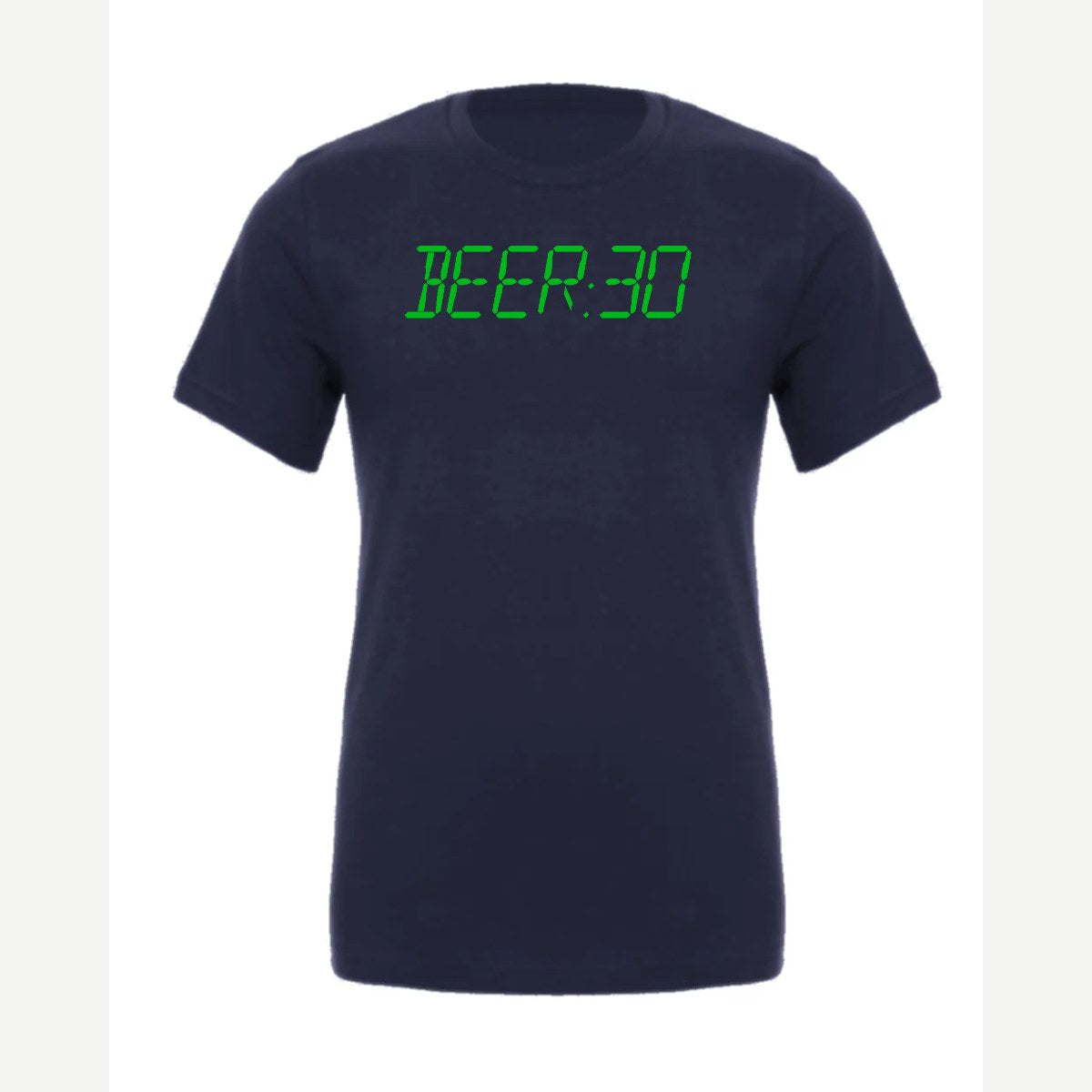 BEER:30 (Digital Clock) — Premium Tee / Navy