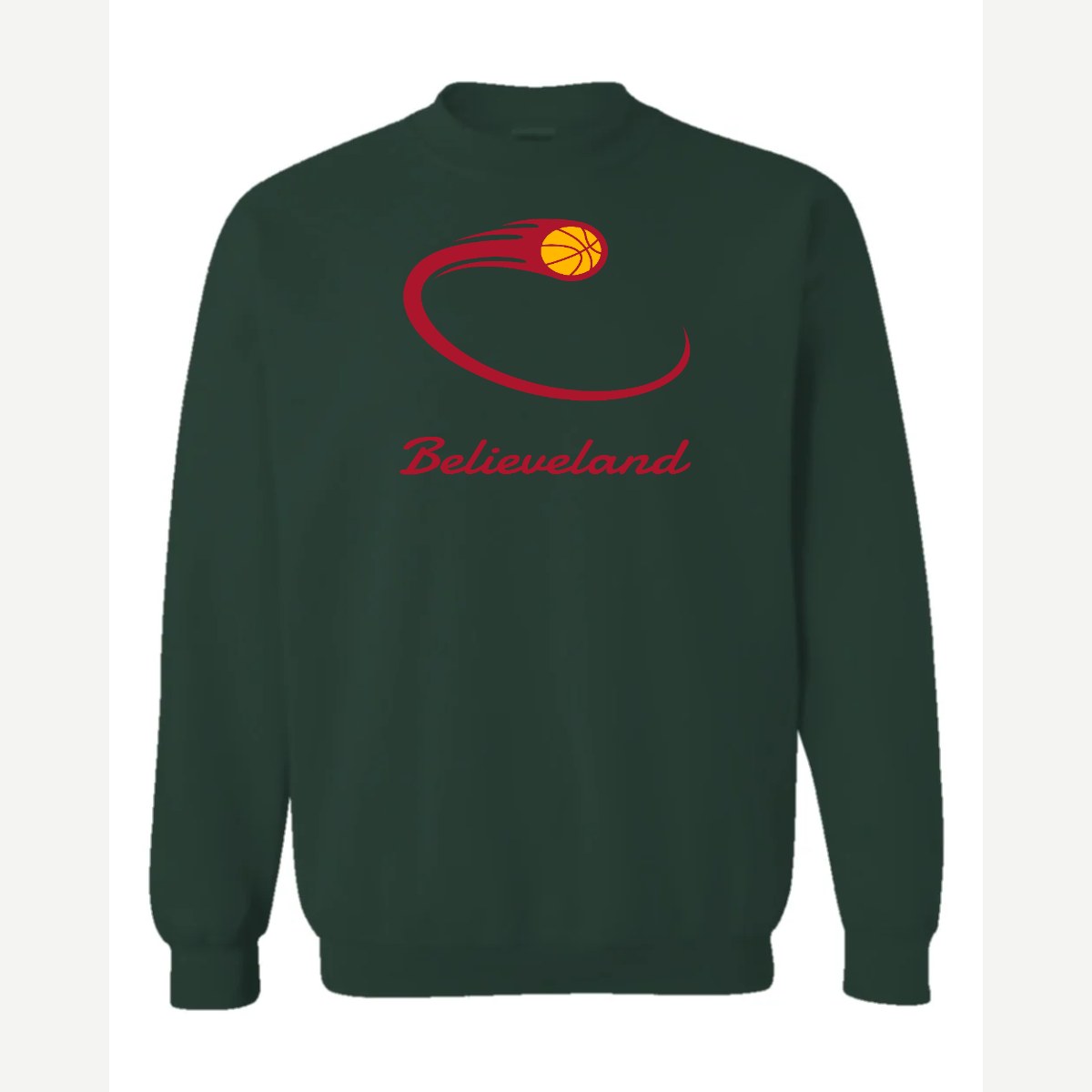 Believeland — Crewneck Sweatshirt / Forest Green