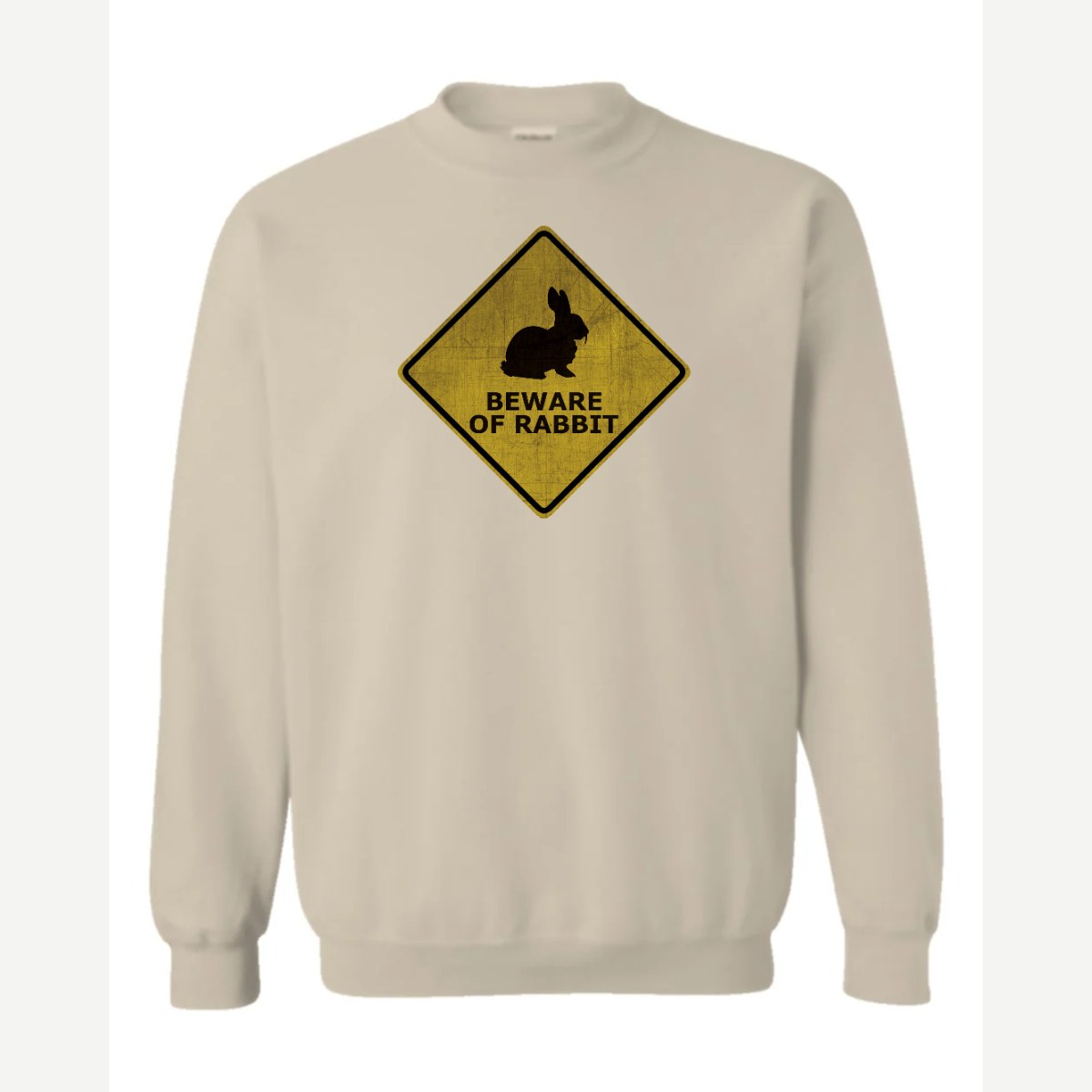 Beware Rabbit — Crewneck Sweatshirt / Sand