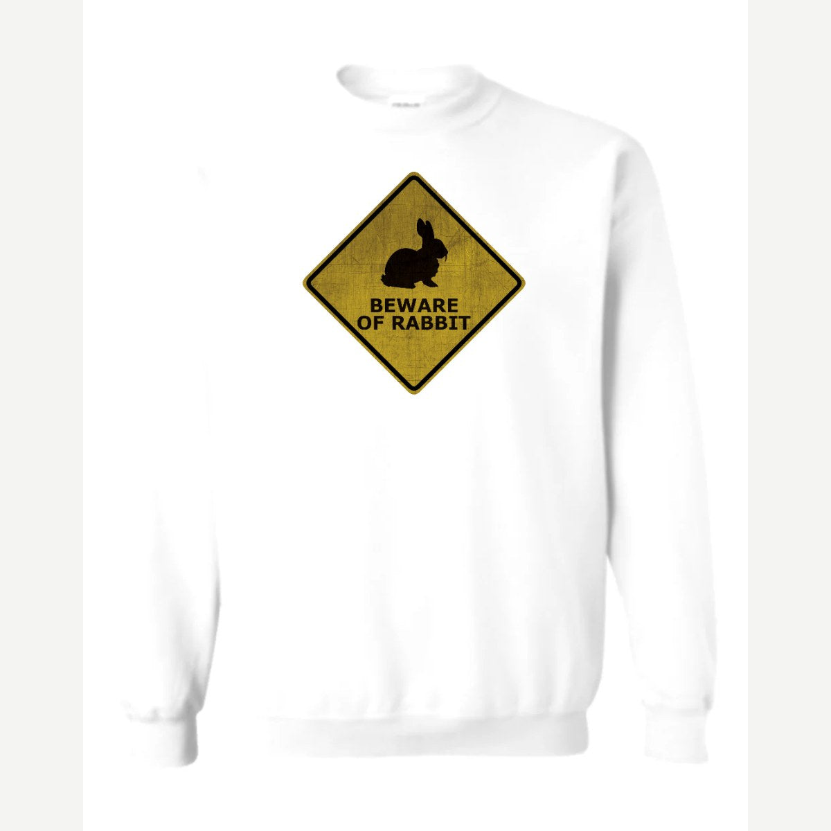 Beware Rabbit — Crewneck Sweatshirt / White