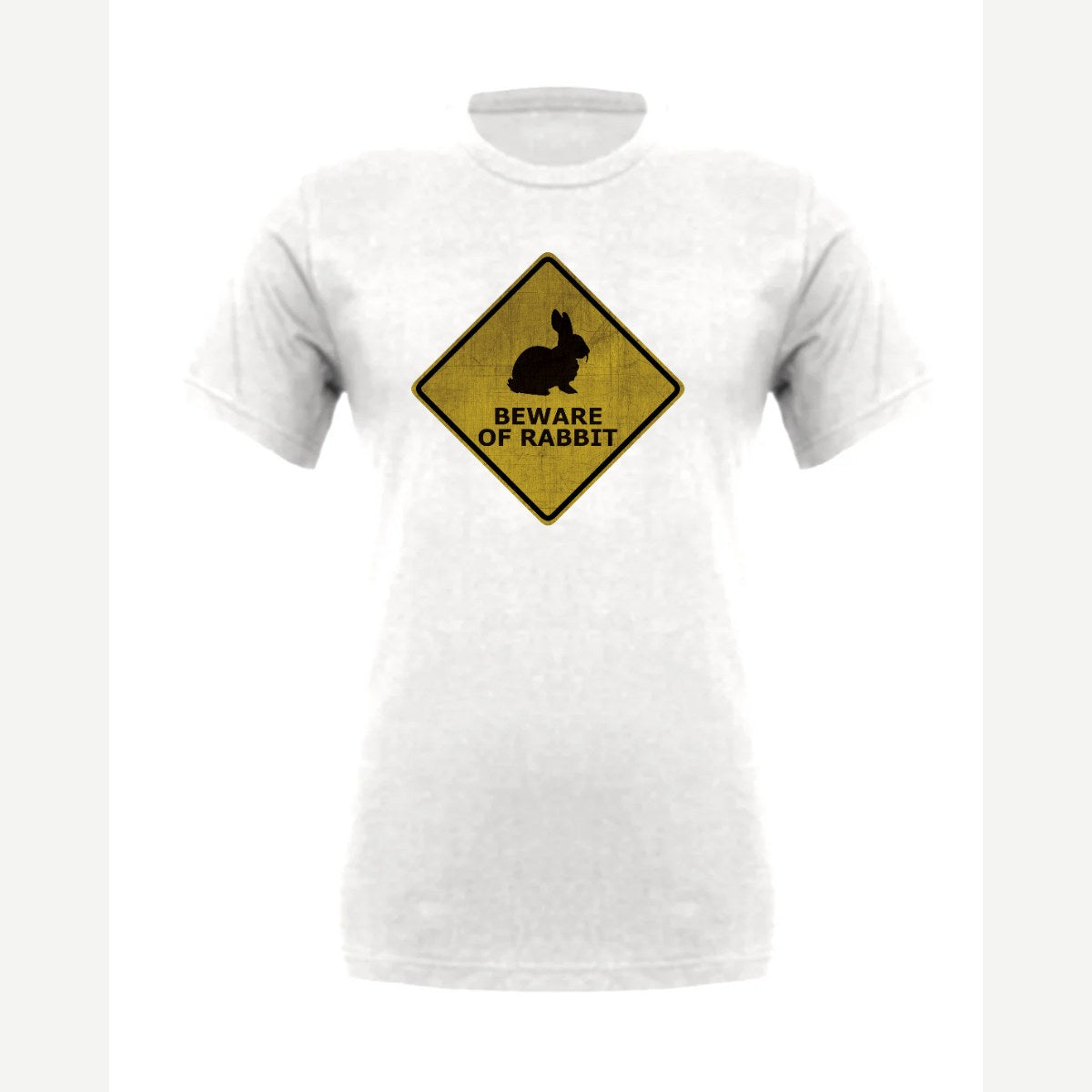 Beware Rabbit — Premium Tee / White