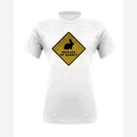 Beware Rabbit — Premium Tee / White
