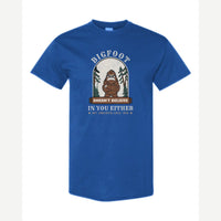 Bigfoot Doesn't Believe in You Either — Classic Tee / Royal