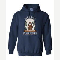 Bigfoot Doesn't Believe in You Either — Hoodie / Navy