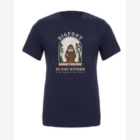 Bigfoot Doesn't Believe in You Either — Premium Tee / Navy