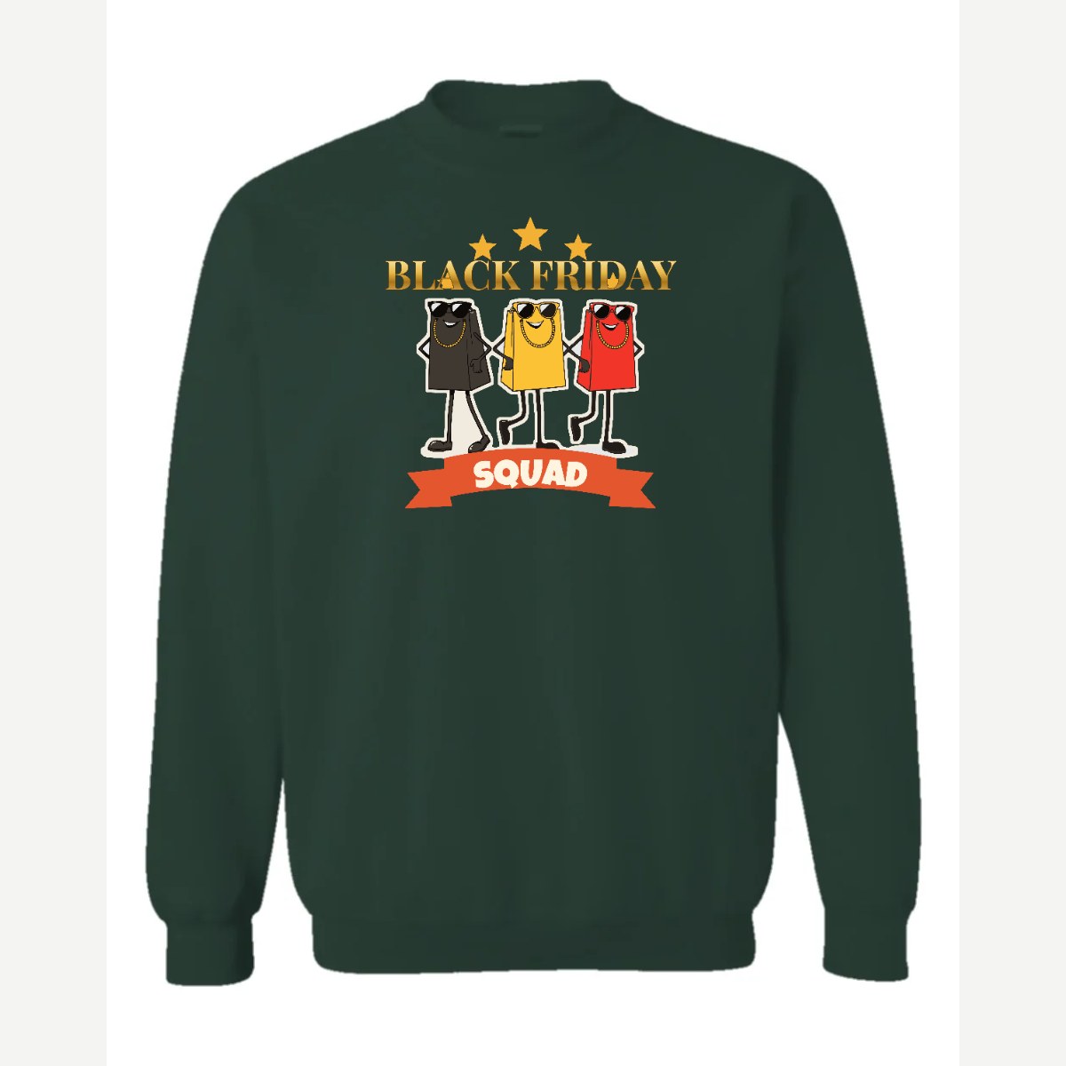 Black Friday Squad — Crewneck Sweatshirt / Forest Green