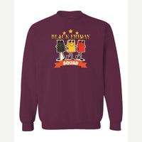 Black Friday Squad — Crewneck Sweatshirt / Maroon