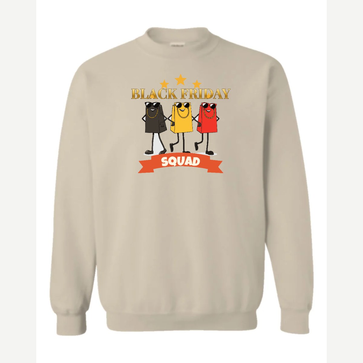 Black Friday Squad — Crewneck Sweatshirt / Sand