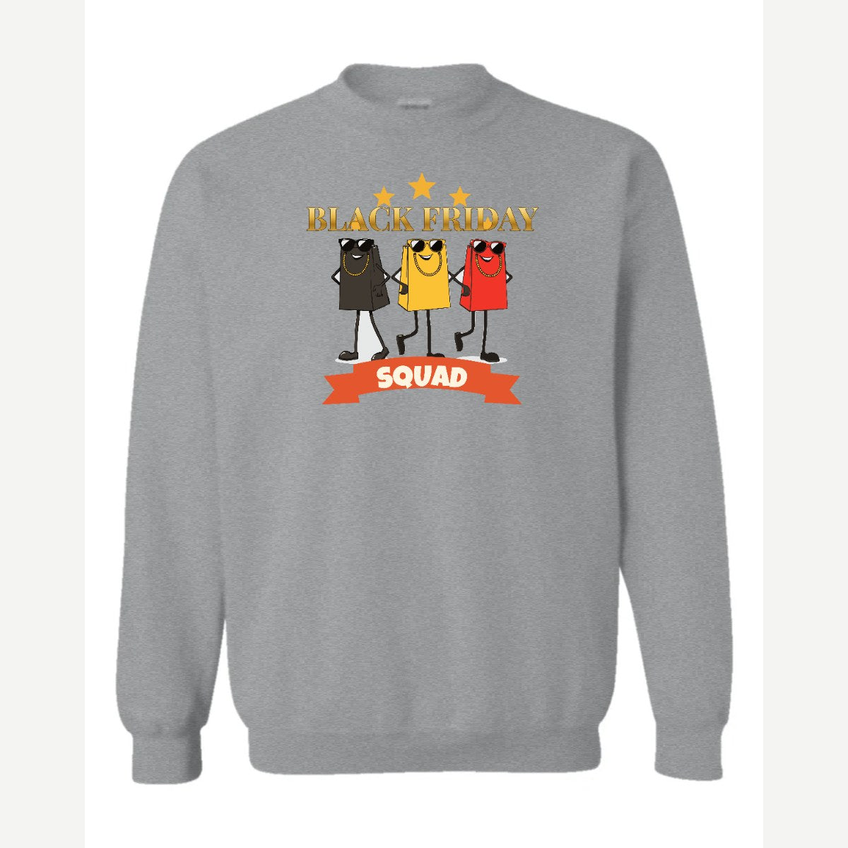 Black Friday Squad — Crewneck Sweatshirt / Sport Grey