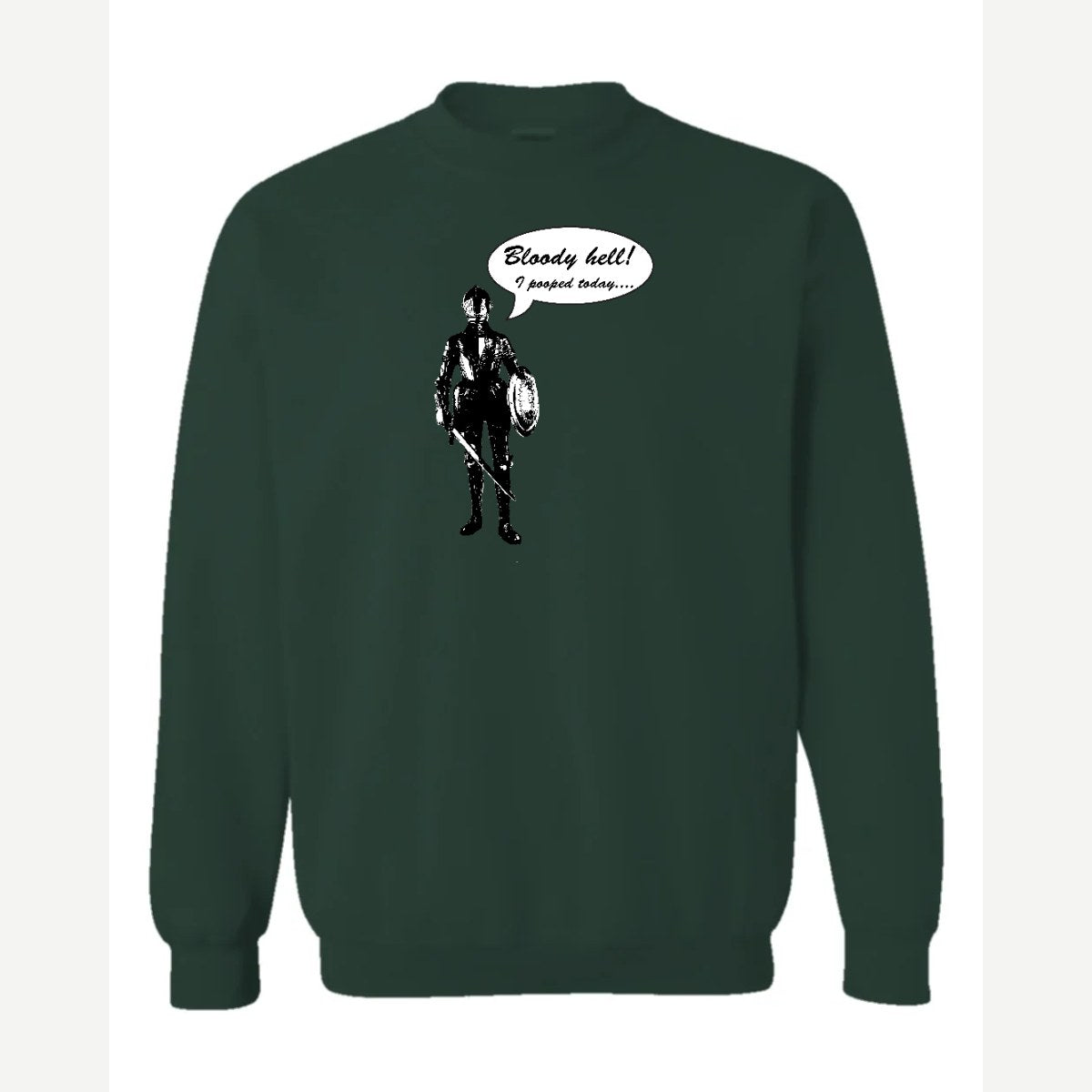 Bloody Hell! (Knight) — Crewneck Sweatshirt / Forest Green