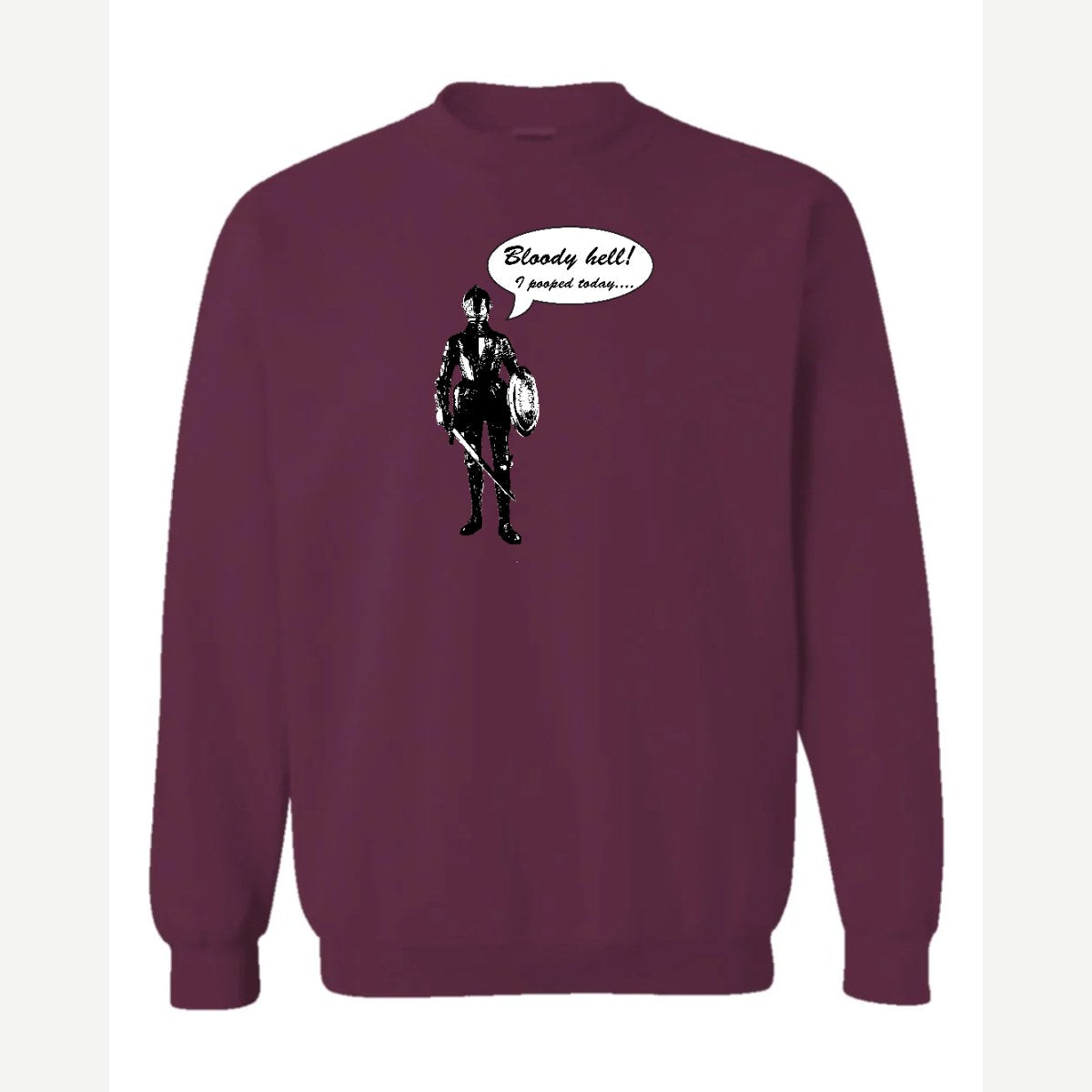 Bloody Hell! (Knight) — Crewneck Sweatshirt / Maroon