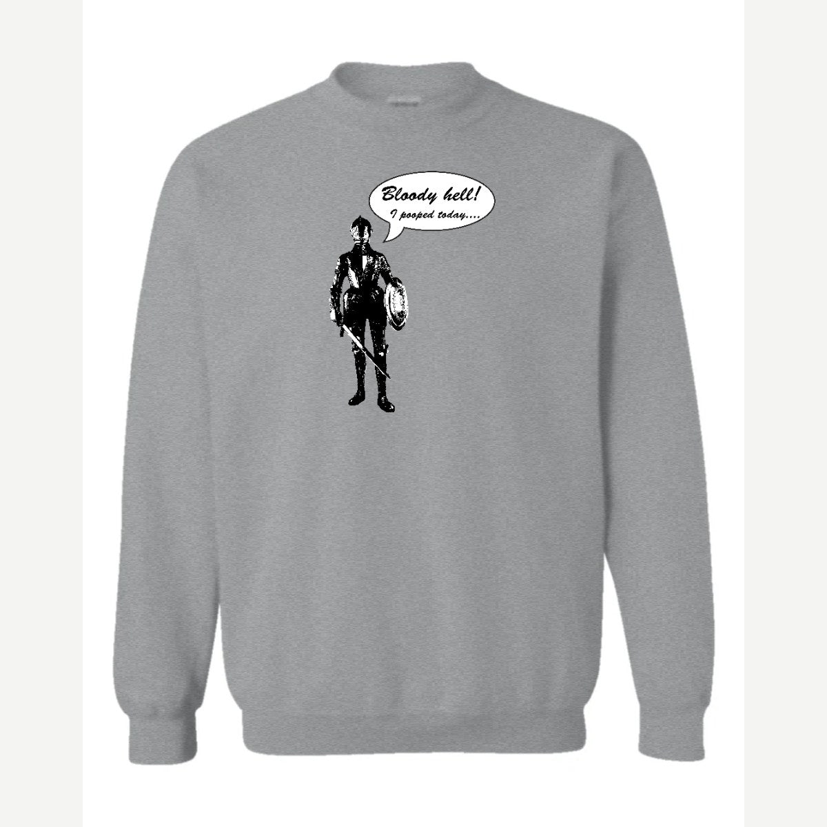Bloody Hell! (Knight) — Crewneck Sweatshirt / Sport Grey
