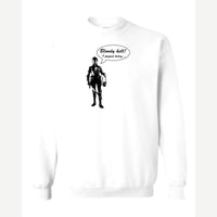 Bloody Hell! (Knight) — Crewneck Sweatshirt / White