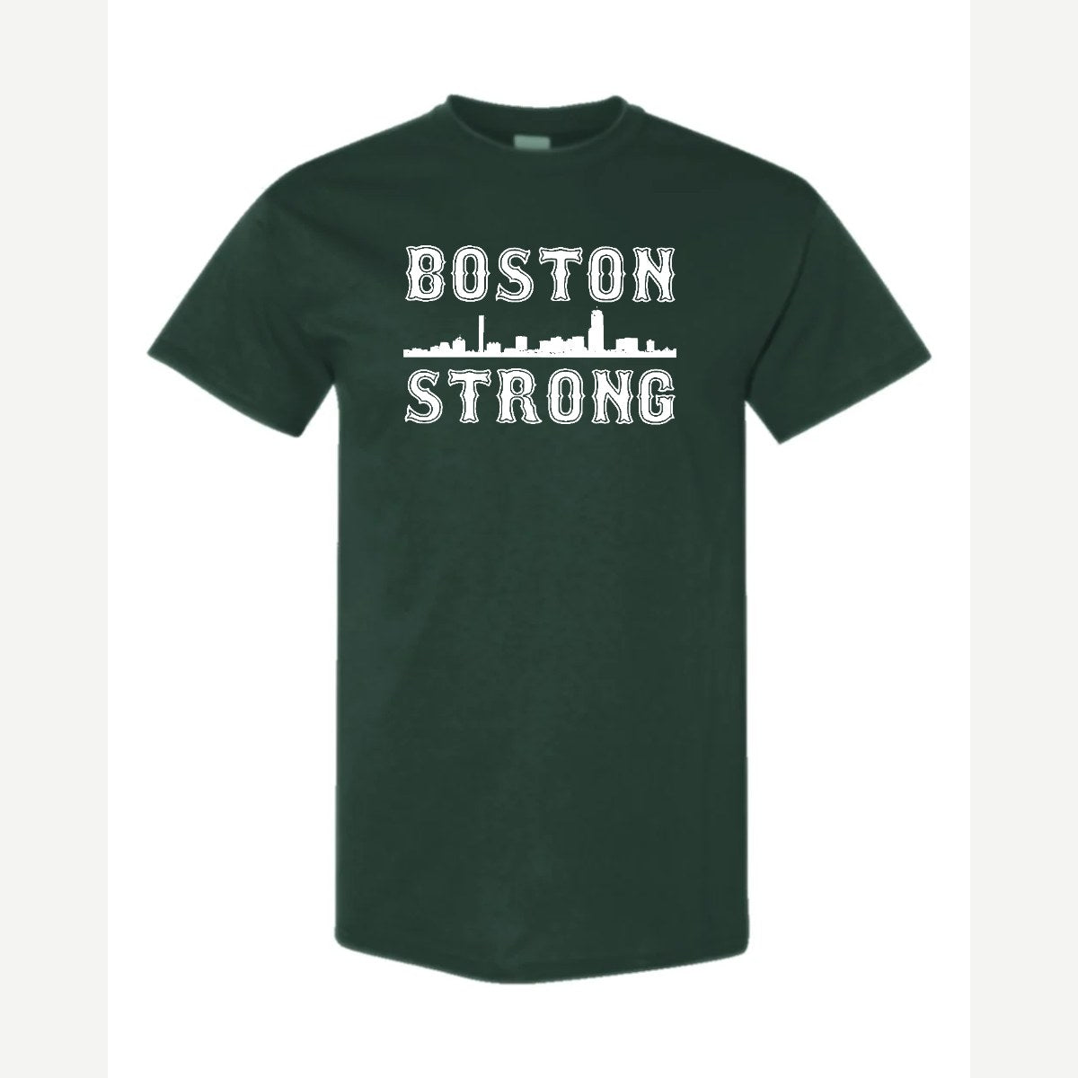 Boston Strong Skyline — Classic Tee / Forest Green