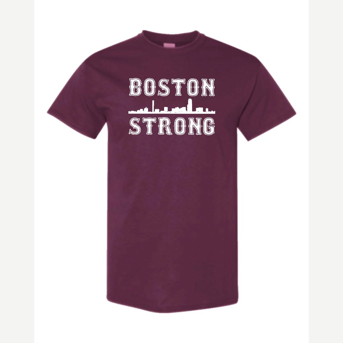 Boston Strong Skyline — Classic Tee / Maroon