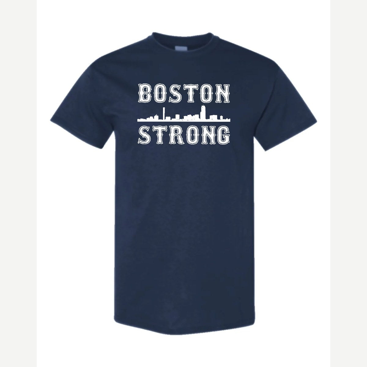 Boston Strong Skyline — Classic Tee / Navy