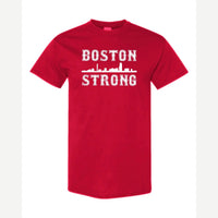 Boston Strong Skyline — Classic Tee / Red