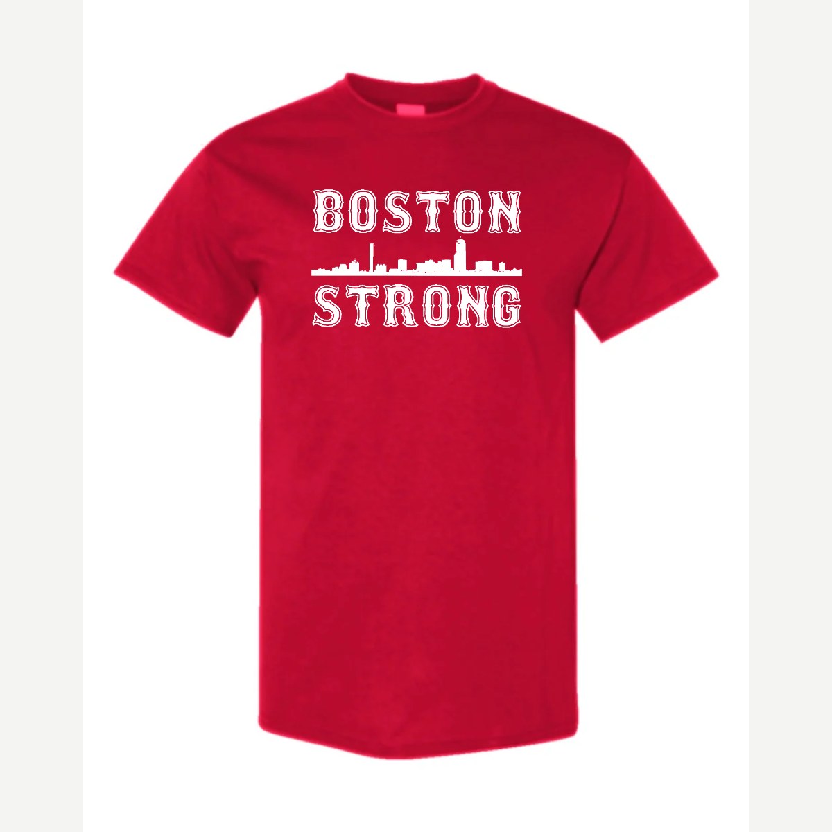 Boston Strong Skyline — Classic Tee / Red