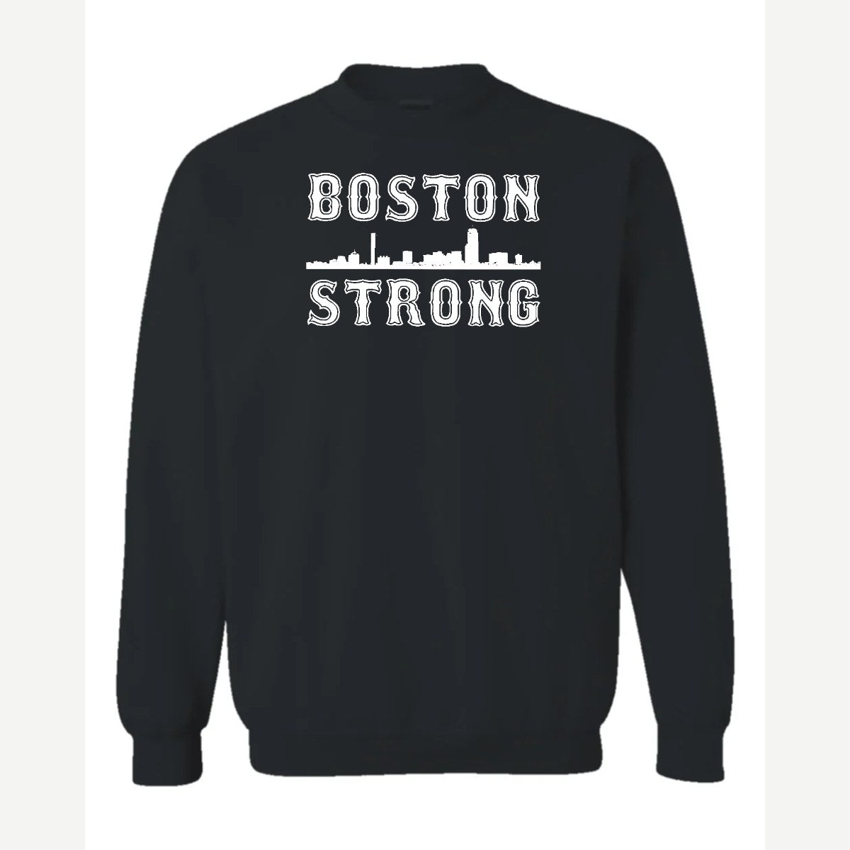Boston Strong Skyline — Crewneck Sweatshirt / Black