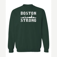 Boston Strong Skyline — Crewneck Sweatshirt / Forest Green