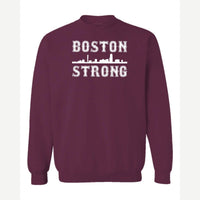 Boston Strong Skyline — Crewneck Sweatshirt / Maroon