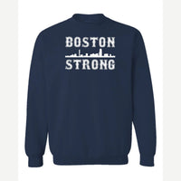 Boston Strong Skyline — Crewneck Sweatshirt / Navy