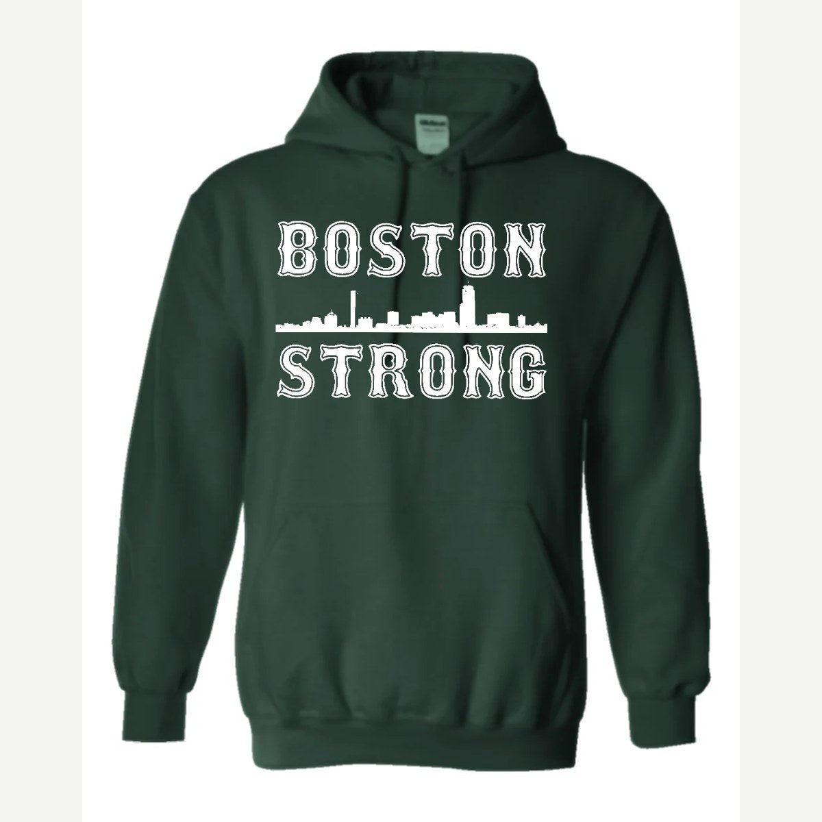 Boston Strong Skyline — Hoodie / Forest Green