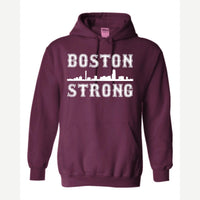 Boston Strong Skyline — Hoodie / Maroon