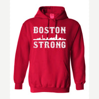 Boston Strong Skyline — Hoodie / Red