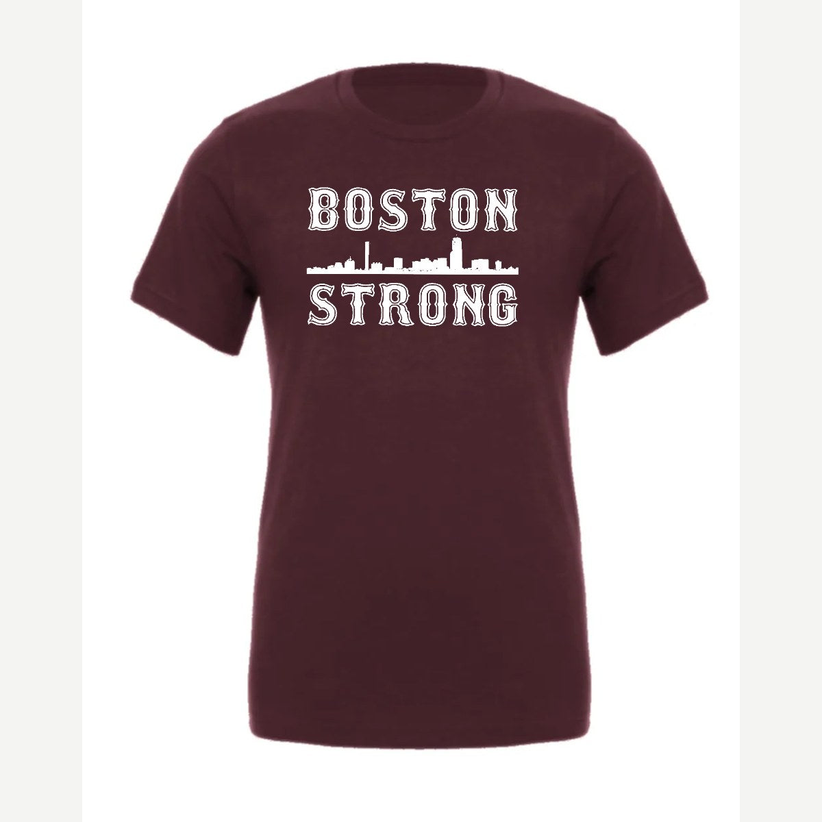 Boston Strong Skyline — Premium Tee / Maroon