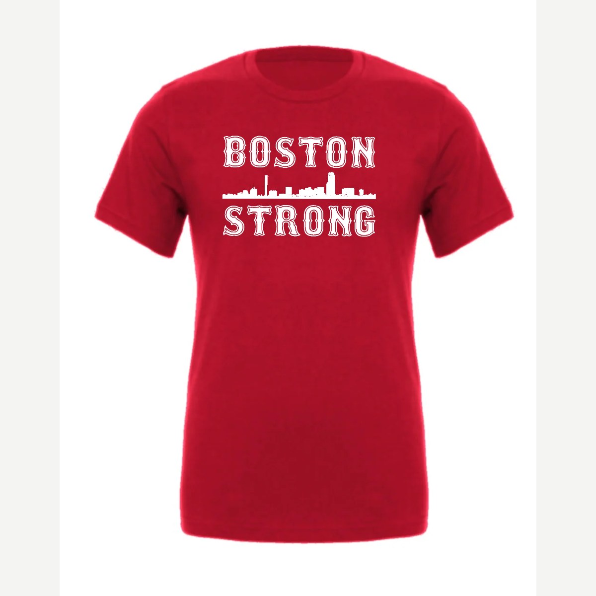 Boston Strong Skyline — Premium Tee / Red