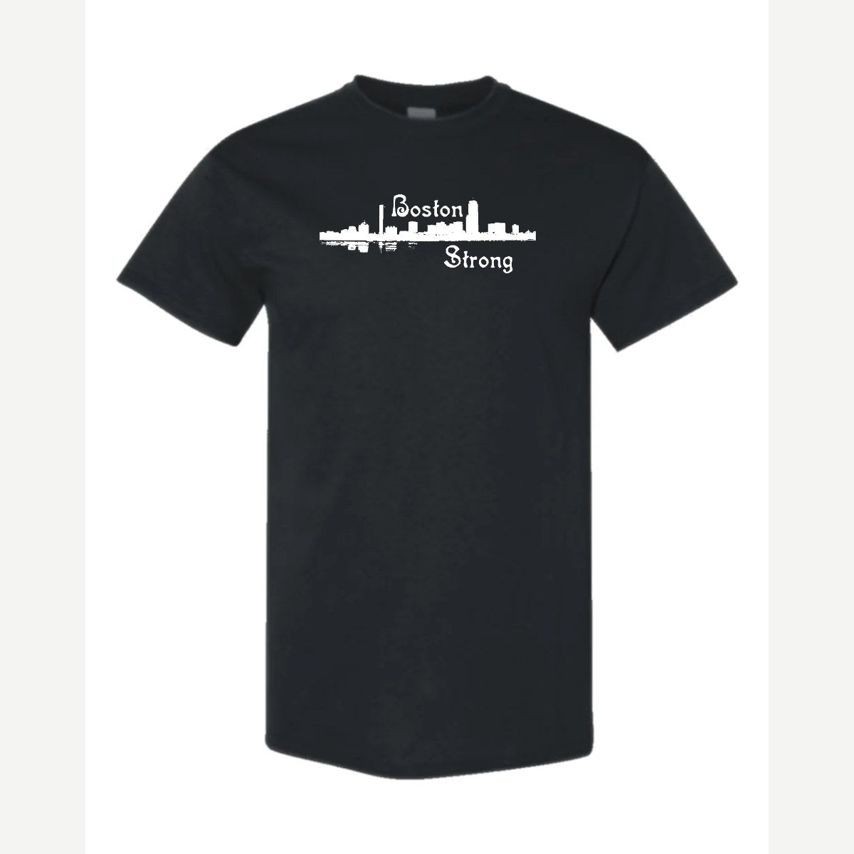 Boston Strong Skyline (Script) — Classic Tee / Black