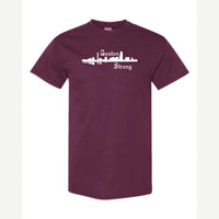 Boston Strong Skyline (Script) — Classic Tee / Maroon