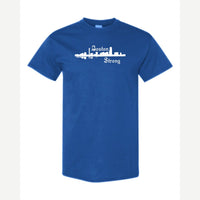 Boston Strong Skyline (Script) — Classic Tee / Royal