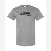 Boston Strong Skyline (Script) — Classic Tee / Sport Grey