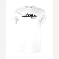Boston Strong Skyline (Script) — Classic Tee / White