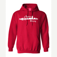 Boston Strong Skyline (Script) — Hoodie / Red