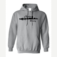 Boston Strong Skyline (Script) — Hoodie / Sport Grey