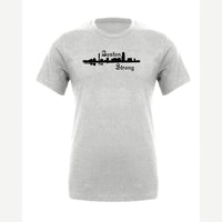 Boston Strong Skyline (Script) — Premium Tee / Athletic Heather