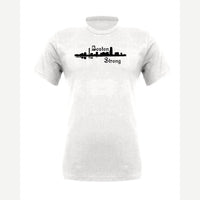 Boston Strong Skyline (Script) — Premium Tee / White